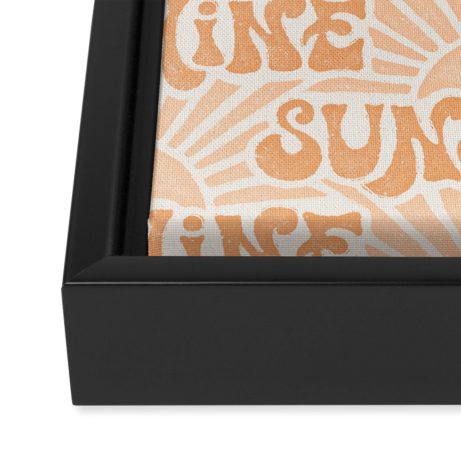 Sunshine - peach and copper  Framed Canvas Print Gallery Image 3