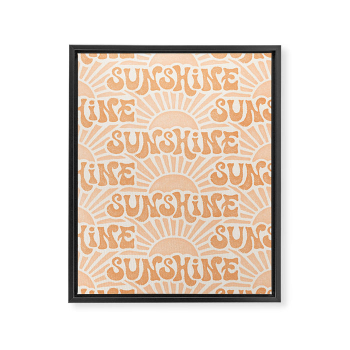 Sunshine - peach and copper  Framed Canvas Print Gallery Image 1