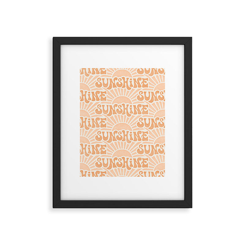 Sunshine - peach and copper  Framed Art Print Gallery Image 6