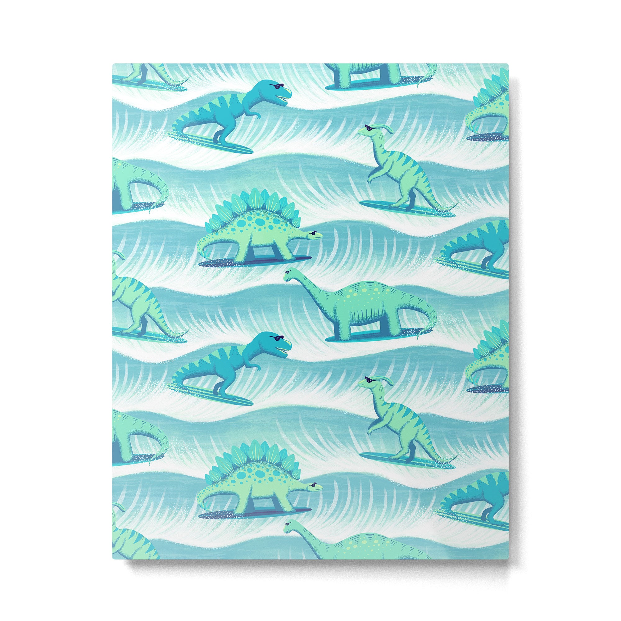 Surfosaurus - Aqua  Metal Print Gallery Image 6