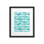 Surfosaurus - Aqua  Framed Art Print Gallery Image 6
