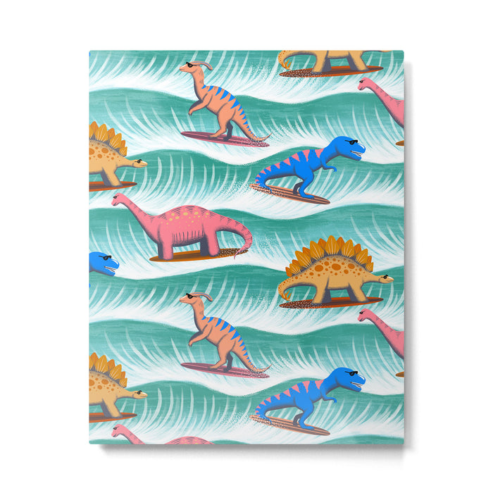 Surfosaurus - sea green  Metal Print Gallery Image 1