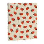 Sweet Strawberries - Red, Black, Cream, and White Canvas Print Gallery Image 8