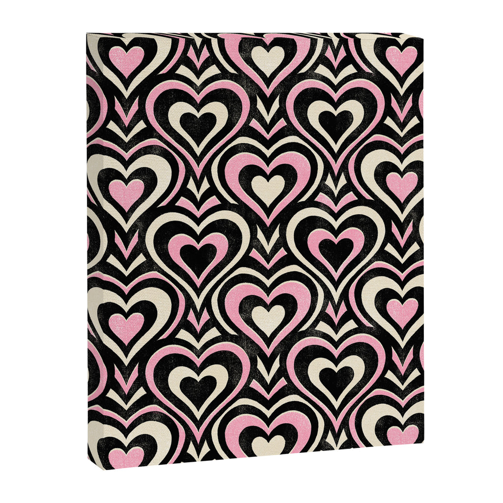 Sweethearts - black, pink, and cream  Canvas Print Gallery Image 8