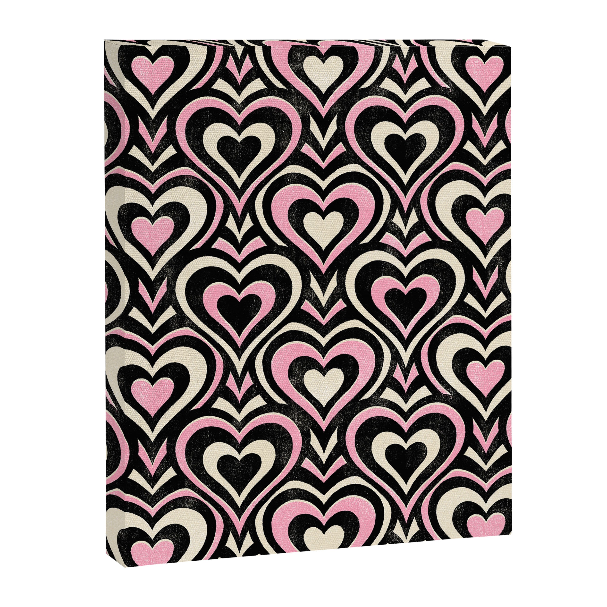 Sweethearts - black, pink, and cream  Canvas Print Gallery Image 8