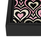 Sweethearts - black, pink, and cream  Framed Canvas Print Gallery Image 3