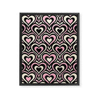 Sweethearts - black, pink, and cream  Framed Canvas Print Gallery Image 8