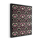 Sweethearts - black, pink, and cream  Framed Canvas Print Gallery Image 2