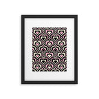 Sweethearts - black, pink, and cream  Framed Art Print Gallery Image 6