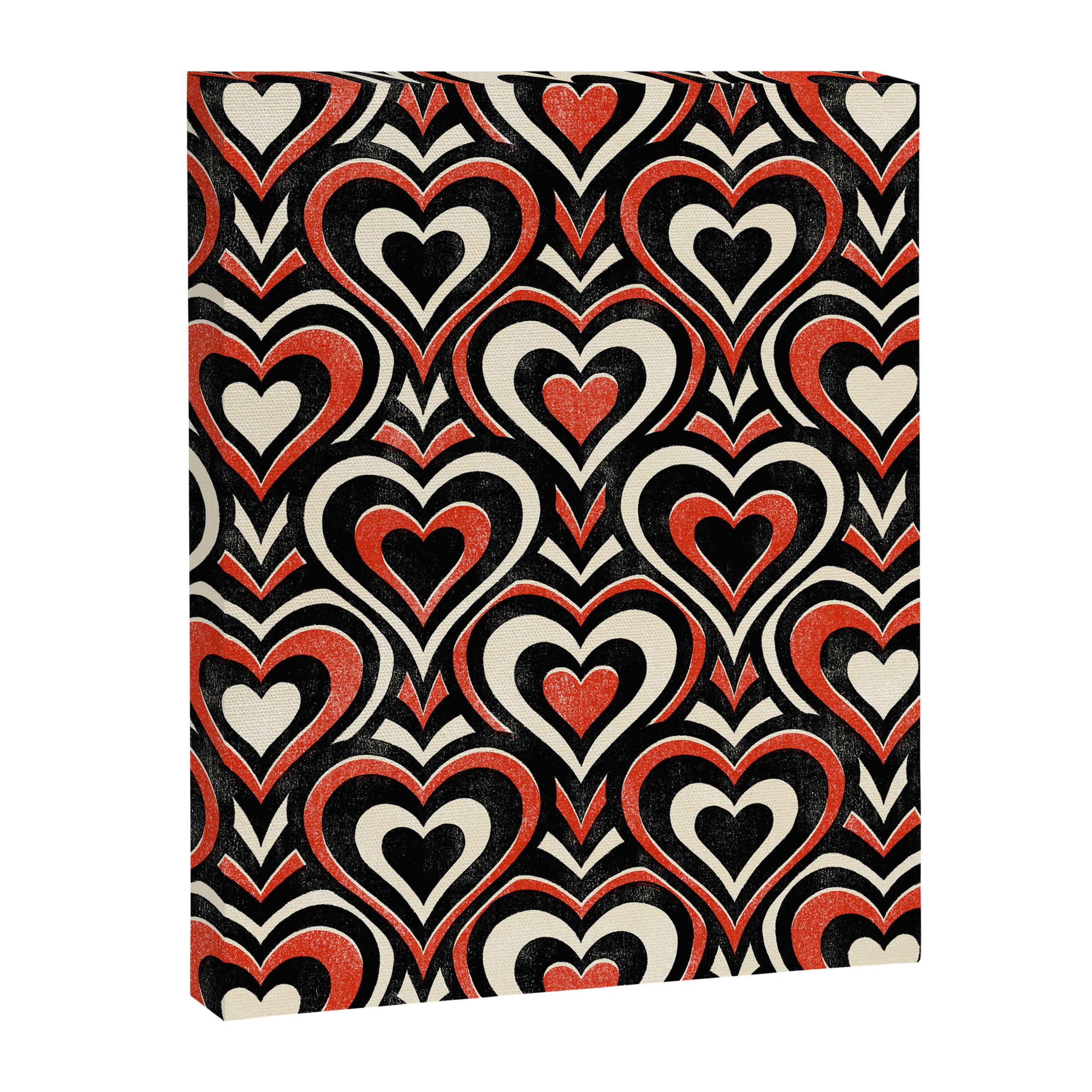 Sweethearts - red, black, and cream Canvas Print Gallery Image 8