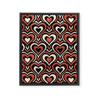 Sweethearts - red, black, and cream Framed Canvas Print Gallery Image 8