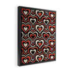 Sweethearts - red, black, and cream Framed Canvas Print Gallery Image 2
