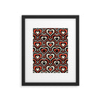 Sweethearts - red, black, and cream Framed Art Print Gallery Image 6