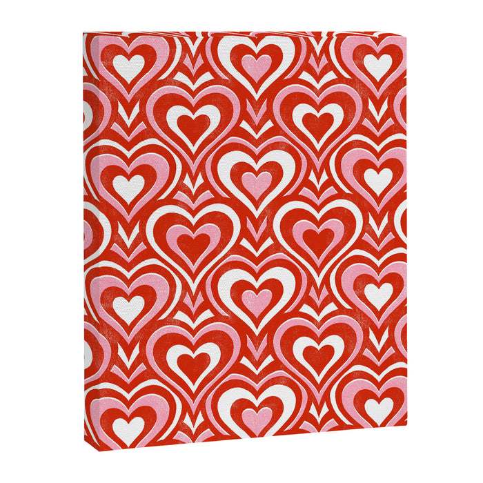 Sweethearts - red, pink, and white  Canvas Print Gallery Image 1