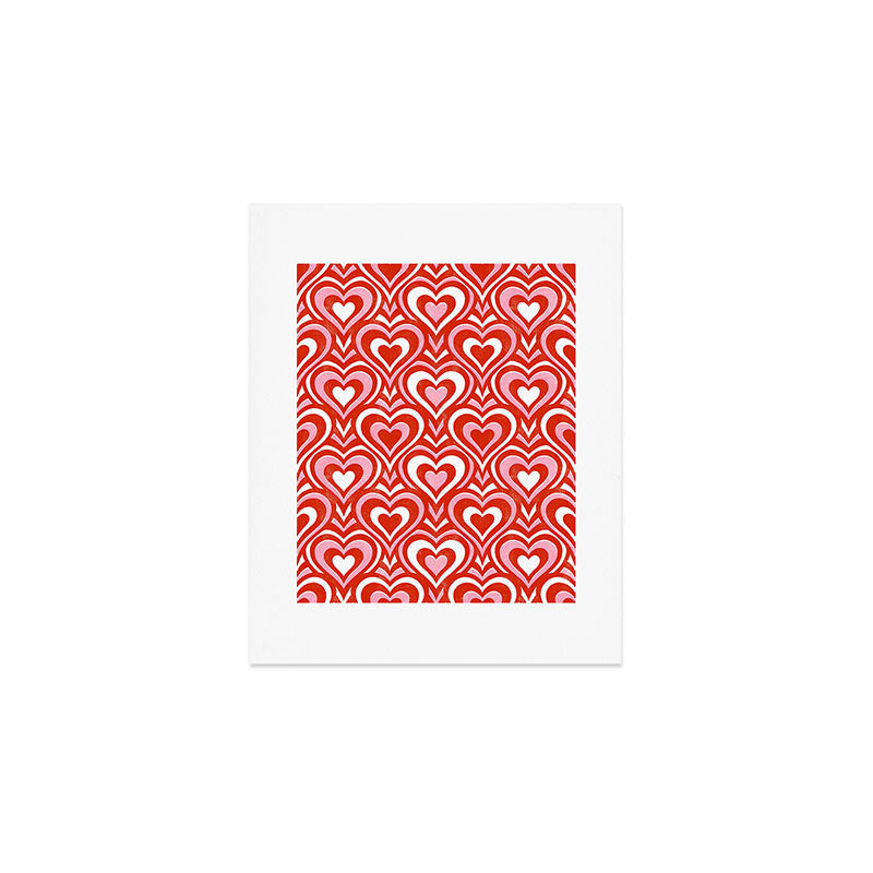 Sweethearts - red, pink, and white  Art Print Gallery Image 1