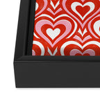 Sweethearts - red, pink, and white  Framed Canvas Print Gallery Image 3
