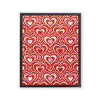 Sweethearts - red, pink, and white  Framed Canvas Print Gallery Image 8