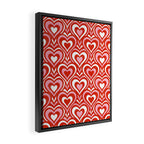 Sweethearts - red, pink, and white  Framed Canvas Print Gallery Image 2