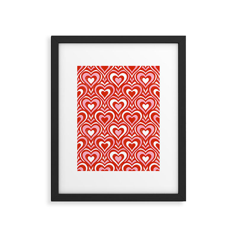 Sweethearts - red, pink, and white  Framed Art Print Gallery Image 6