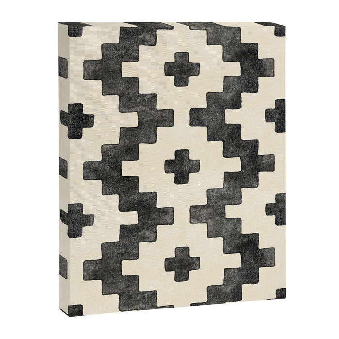 Taos - black and alabaster Canvas Print Gallery Image 1