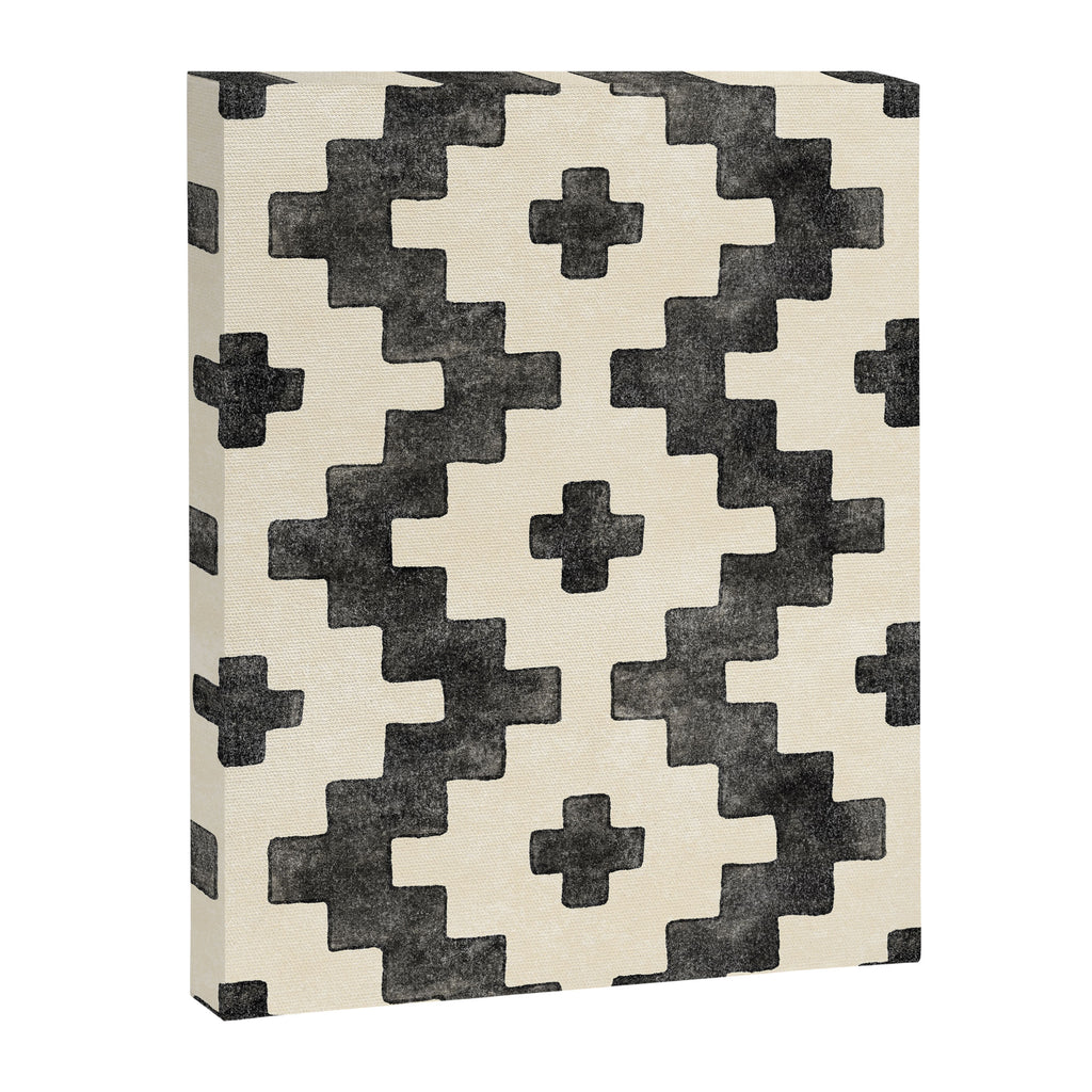 Taos - black and alabaster Canvas Print Gallery Image 8