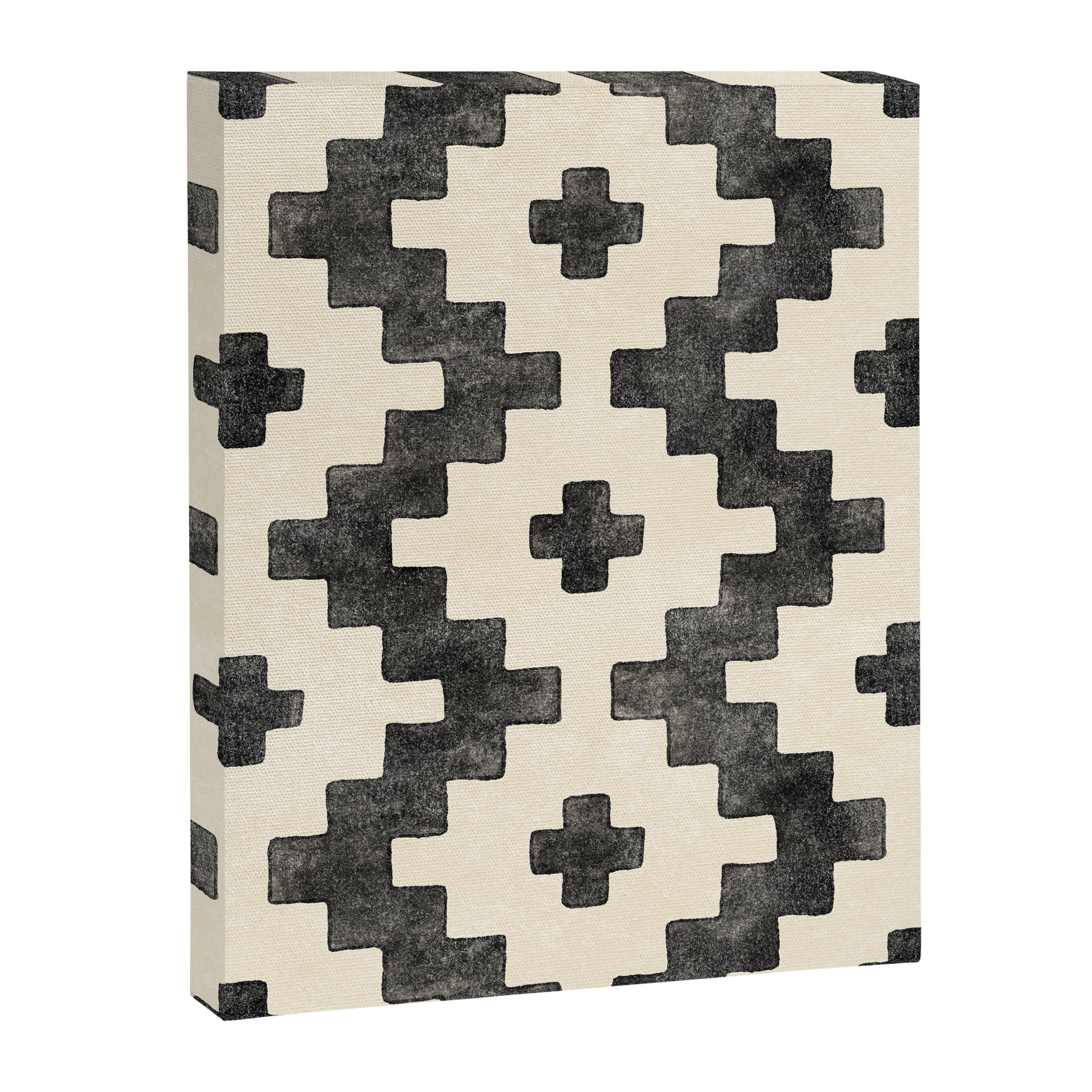 Taos - black and alabaster Canvas Print Gallery Image 8