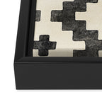 Taos - black and alabaster Framed Canvas Print Gallery Image 3