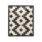 Taos - black and alabaster Framed Canvas Print Gallery Image 8