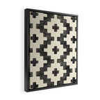 Taos - black and alabaster Framed Canvas Print Gallery Image 2