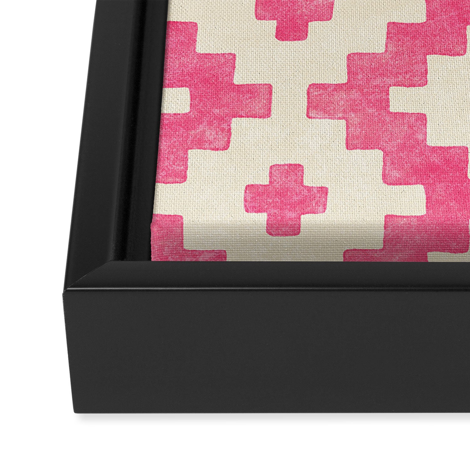 Taos - pink Framed Canvas Print Gallery Image 3
