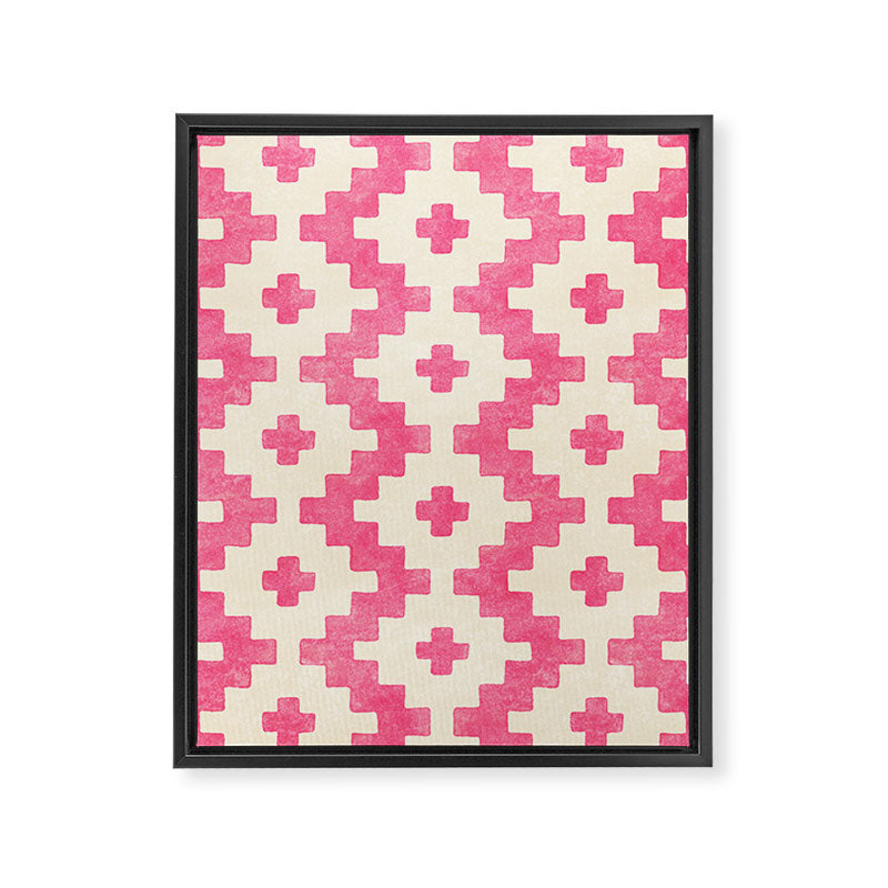 Taos - pink Framed Canvas Print Gallery Image 8