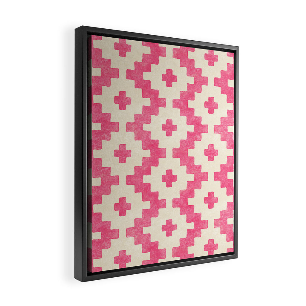 Taos - pink Framed Canvas Print Gallery Image 2