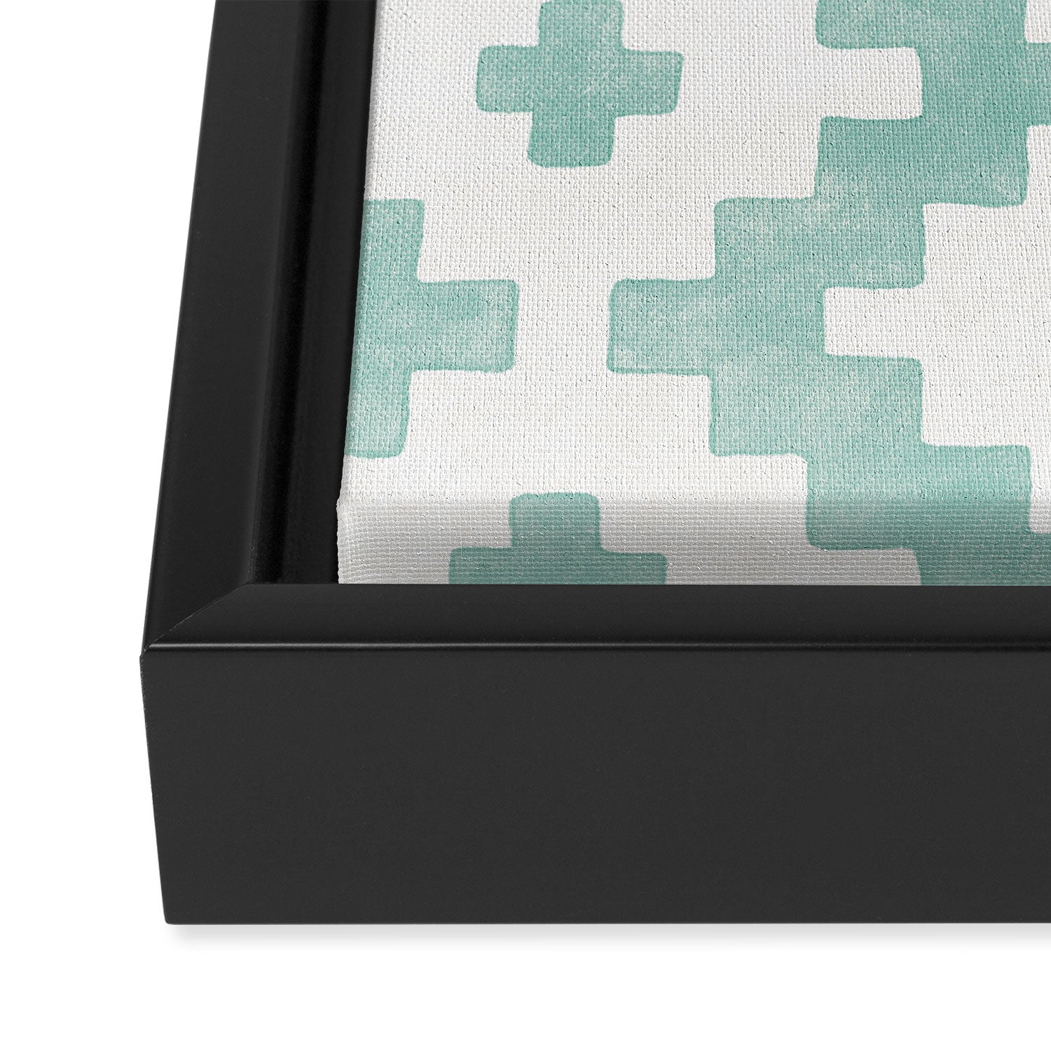 Taos - Turquoise  Framed Canvas Print Gallery Image 3