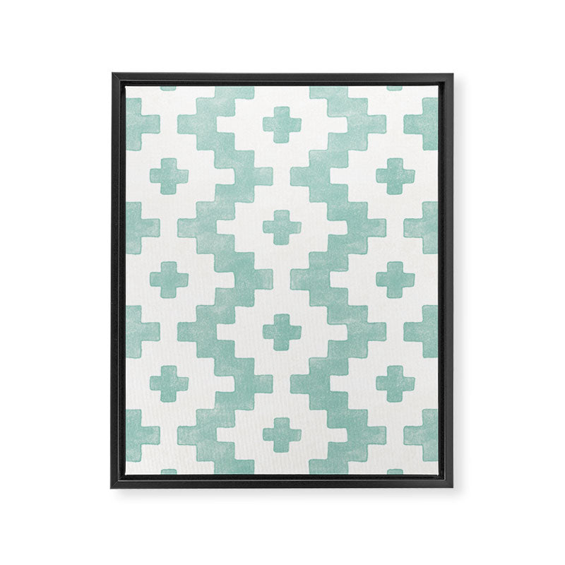 Taos - Turquoise  Framed Canvas Print Gallery Image 8