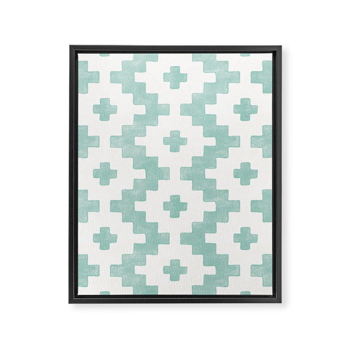 Taos - Turquoise  Framed Canvas Print Gallery Image 1