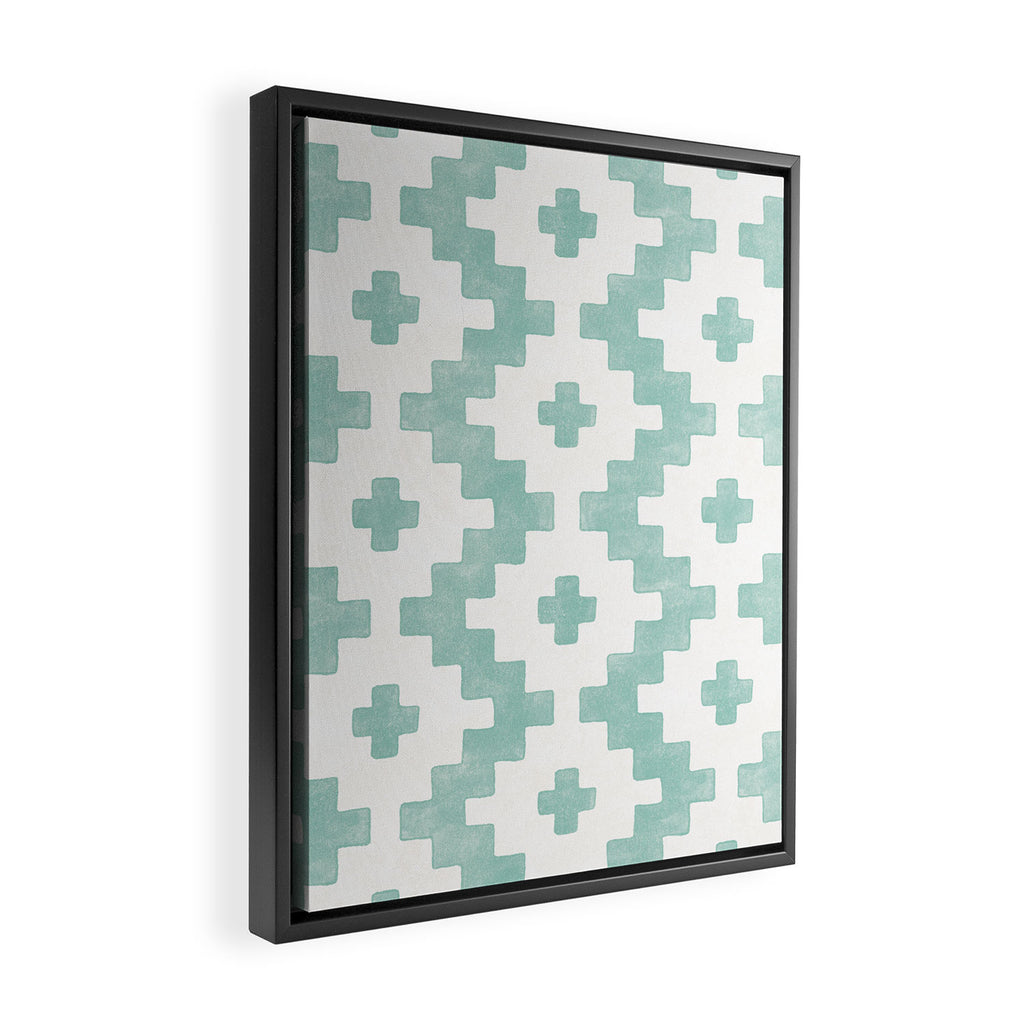 Taos - Turquoise  Framed Canvas Print Gallery Image 2