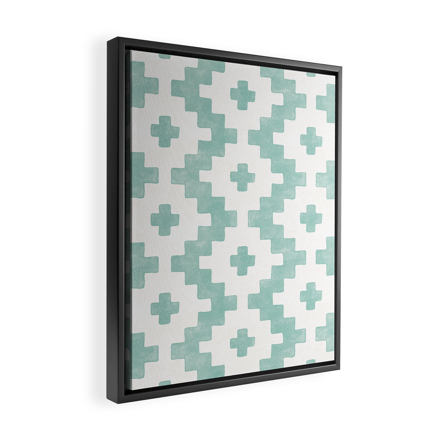 Taos - Turquoise  Framed Canvas Print Gallery Image 2