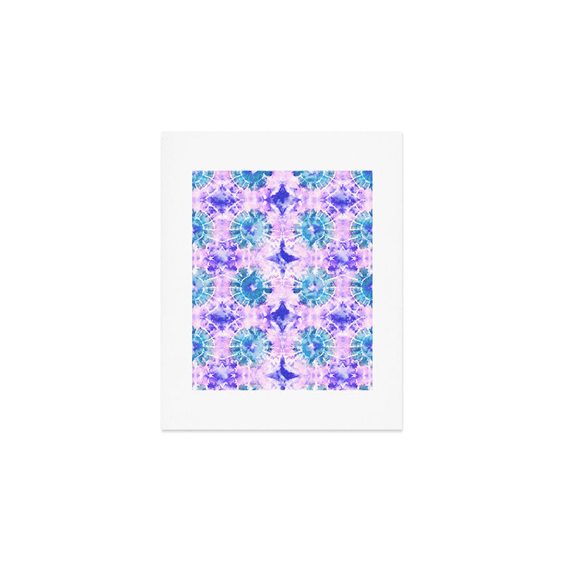 Tie Dye - Lavender and Turquoise  Art Print Gallery Image 1