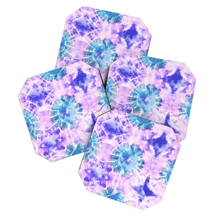 Tie Dye - Lavender and Turquoise  Coaster Gallery Image 1