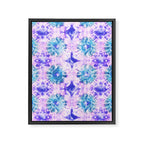 Tie Dye - Lavender and Turquoise  Framed Canvas Print Gallery Image 8