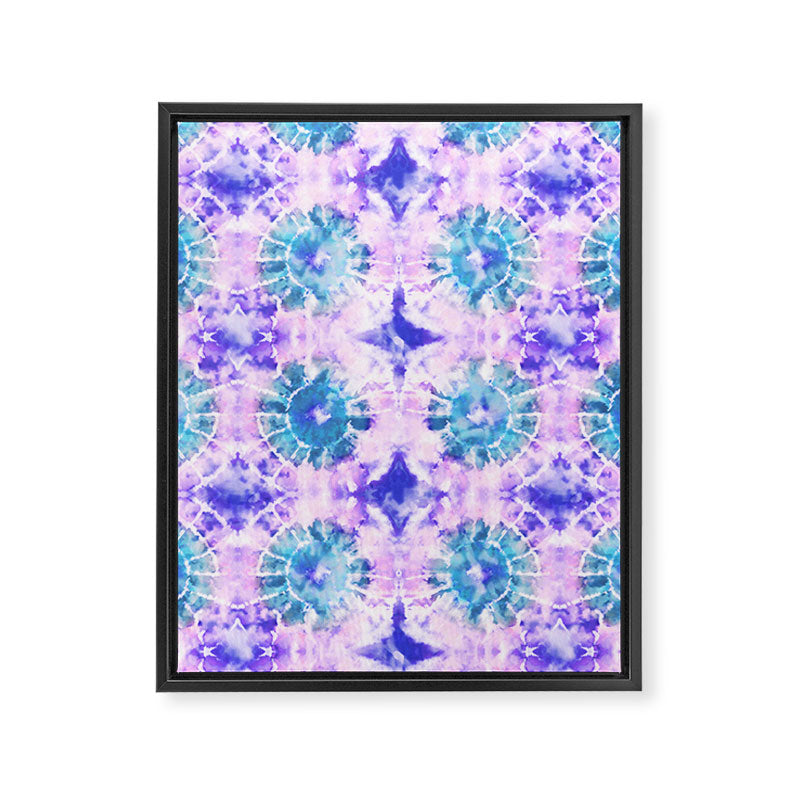 Tie Dye - Lavender and Turquoise  Framed Canvas Print Gallery Image 8