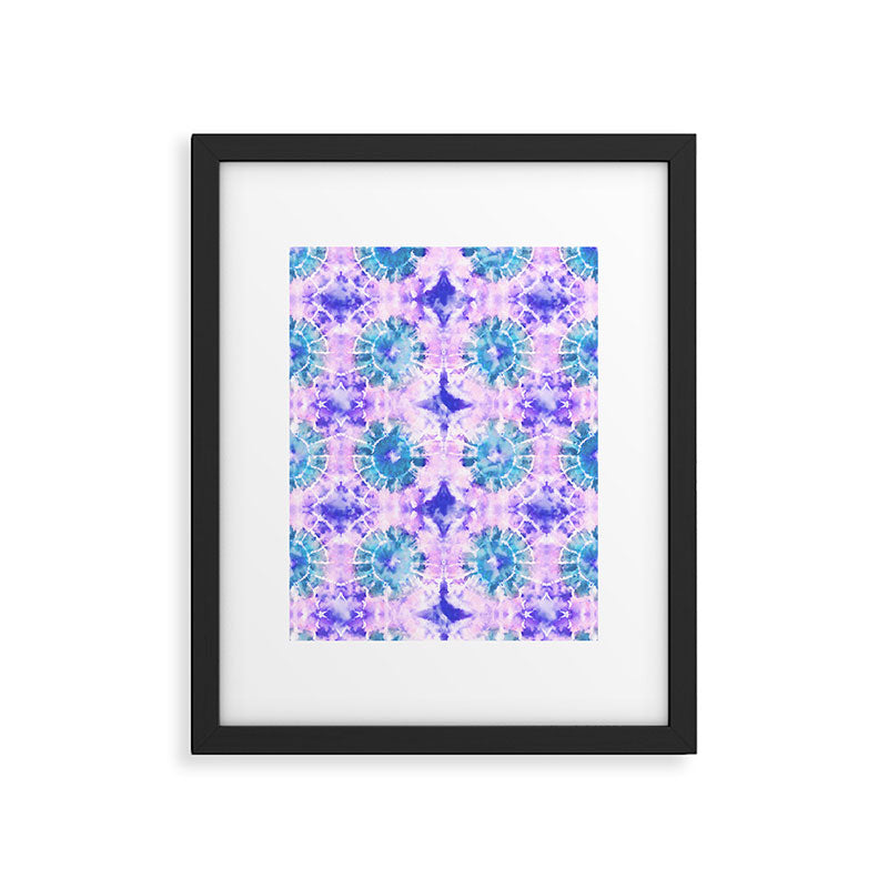 Tie Dye - Lavender and Turquoise  Framed Art Print Gallery Image 6