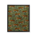 Tigers - forest and fern Framed Canvas Print Gallery Image 8