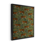 Tigers - forest and fern Framed Canvas Print Gallery Image 2