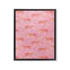 Tigers - pink pastel Framed Canvas Print Gallery Image 8