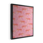 Tigers - pink pastel Framed Canvas Print Gallery Image 2