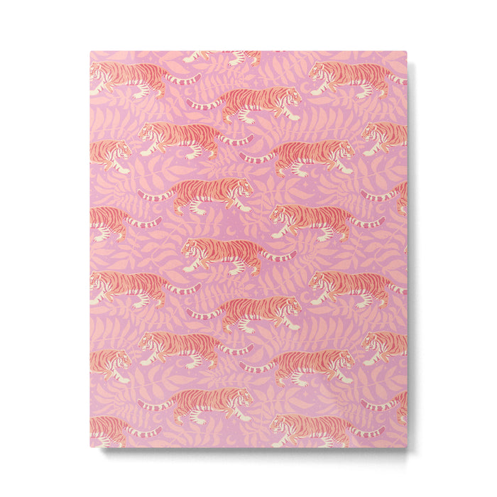 Tigers - pink pastel Metal Print Gallery Image 1