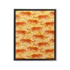 Tigers - pink, red, and saffron  Framed Canvas Print Gallery Image 8