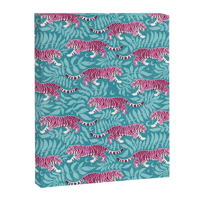 Tigers - Purple and aqua blue  Canvas Print Gallery Image 1