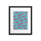 Tigers - Purple and aqua blue  Framed Art Print Gallery Image 6